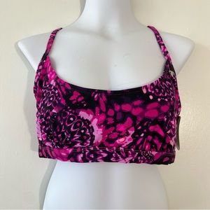 Champion signature racer swim bikini top only pink tie back